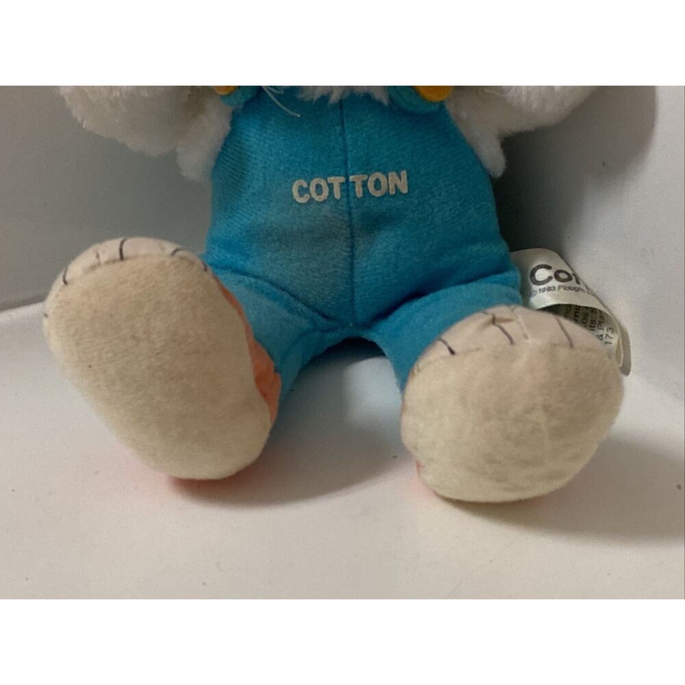 Plush Stuffed Bunny Rabbit Easter Cotton Tail 12” 1983 Plough California Vintage - Picture 6 of 7